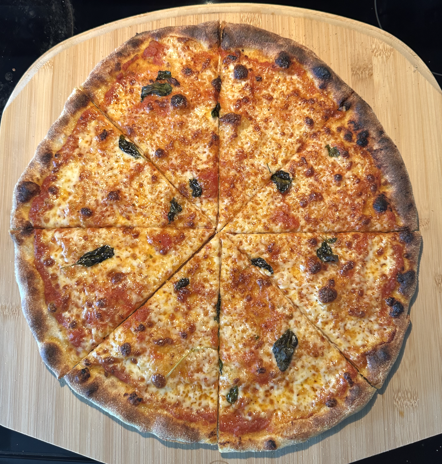 this homemade pizza would look great if you could see it